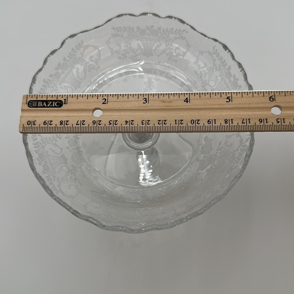 Cambridge ROSE POINT CLEAR Round Compote - Picture 15 of 16